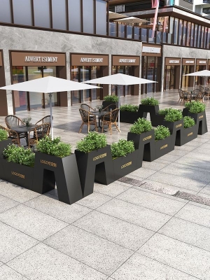 Galvanized Raised planter box,Planter Garden Boxes Outdoor, Large Metal flower box partition