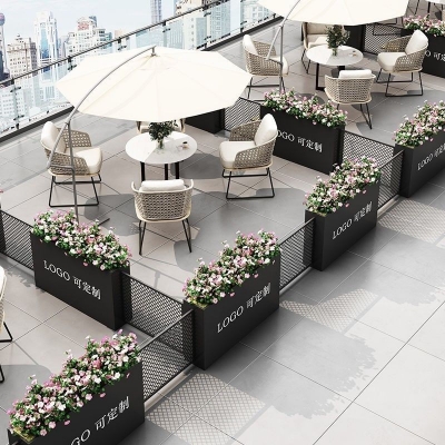 Stainless steel SS304 Galvanized steel Raised Garden Box, Planter Boxes Outdoor, Large Metal Vegetable Box flower box partition