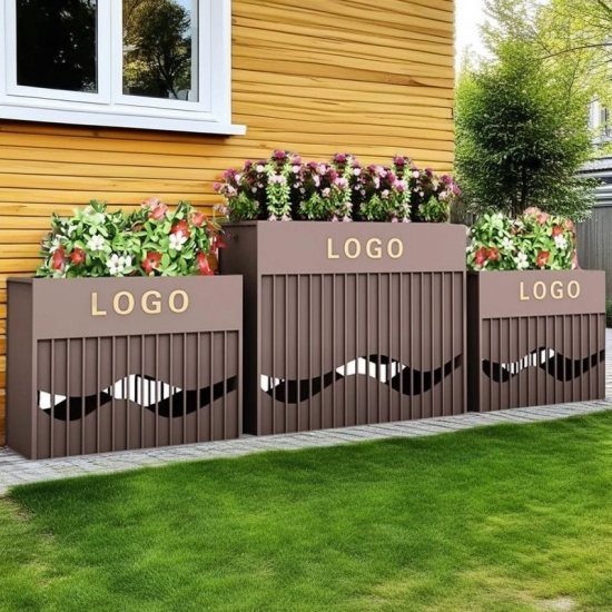 Stainless steel SS304 Galvanized steel Raised Garden Bed, Planter Garden Boxes Outdoor, Rectangular Large Metal Fiower Box partition